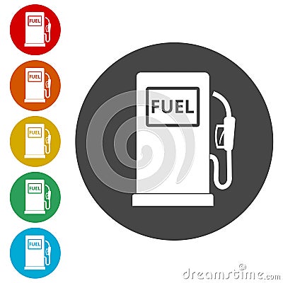 Gas pump icon, Gasoline and diesel fuel symbol Vector Illustration