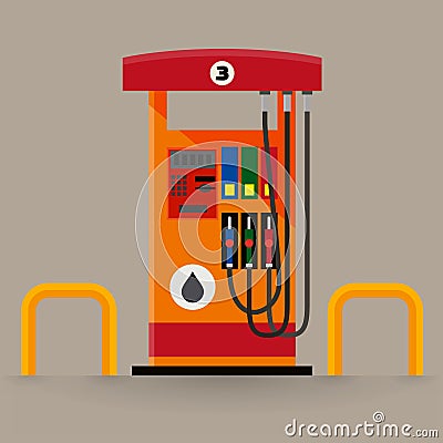 Gas pump station Vector Illustration