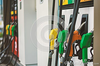 Gas pumps Stock Photo