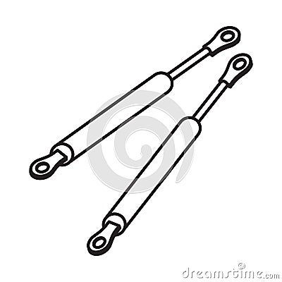 Gas spring icon, vector illustration Vector Illustration