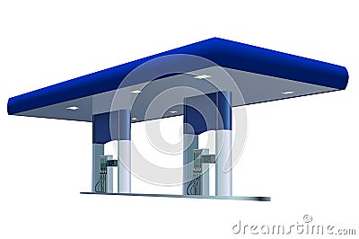 Gas station Vector Illustration