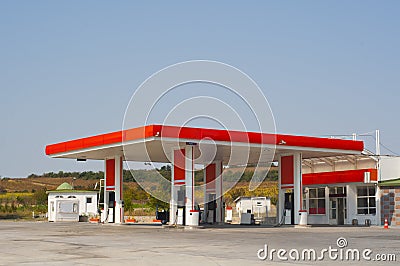 Gas Station Stock Photo
