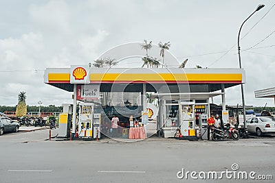 Gas station, fuel station, refilling station Editorial Stock Photo