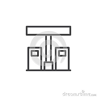 Gas station line icon Vector Illustration