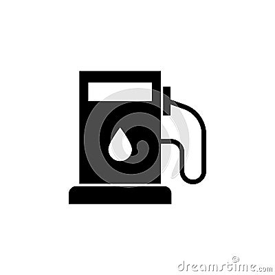 Gas station, oil icon on white background. Can be used for web, logo, mobile app, UI UX Vector Illustration