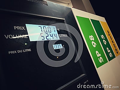 Gas station pump Stock Photo