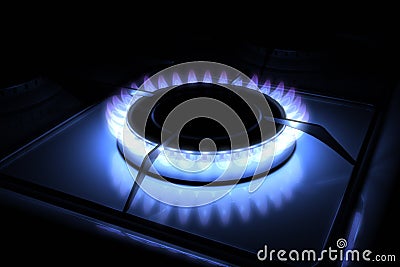 Gas stove burner Stock Photo