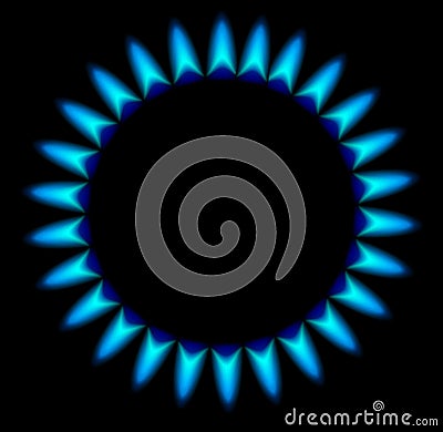 Gas stove burner Cartoon Illustration