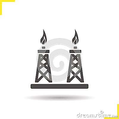 Gas towers icon Vector Illustration