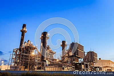 Gas turbine electrical power plant Stock Photo