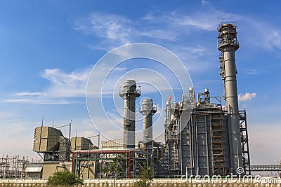 Gas turbine electric power plant Stock Photo