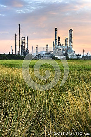 Gas turbine electrical power plant in the morning Stock Photo