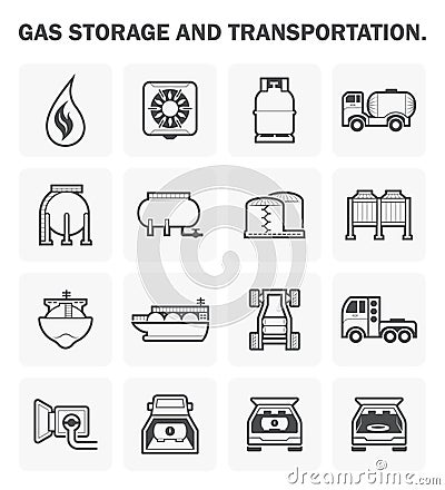 Gas vector icon Vector Illustration