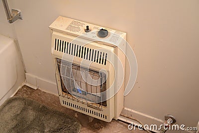 Gas Wall Heater Unit Stock Photo