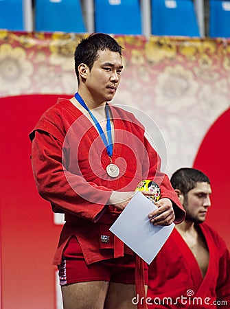 Gasimov Kanan on podium Editorial Stock Photo