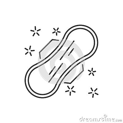 Gasket menstruation icon. Simple line, outline vector of hygiene icons for ui and ux, website or mobile application on white Stock Photo