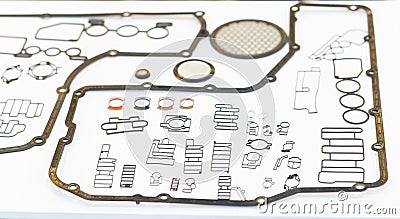 Gasket packing high production technology and engineering part f Stock Photo