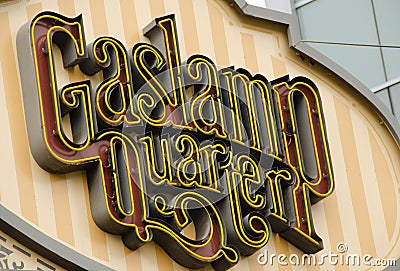 Gaslamp quarter entry sign Editorial Stock Photo