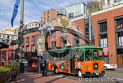 Gaslamp Quarter San Diego California Editorial Stock Photo