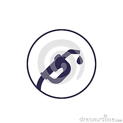 Gasoline nozzle icon, gas station vector Vector Illustration