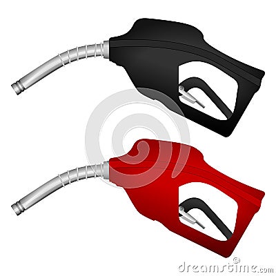 Gasoline nozzle set Vector Illustration