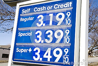 Gasoline Price Stock Photo