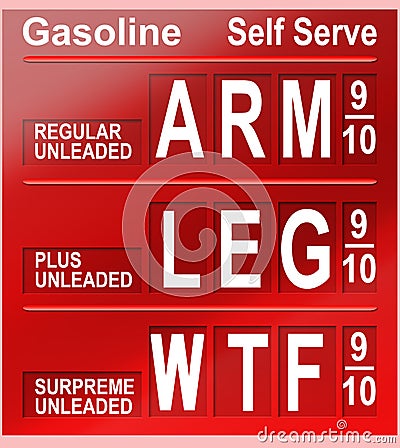 Gasoline prices Stock Photo