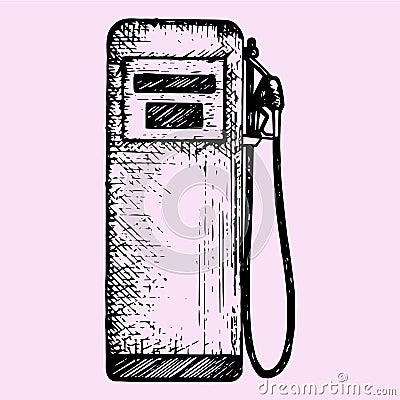 Gasoline pump, petrol gas station Vector Illustration