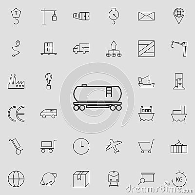 Gasoline railroad tanker icon. logistics icons universal set for web and mobile Stock Photo