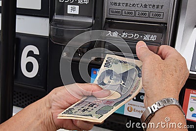 Gasoline refueling Editorial Stock Photo