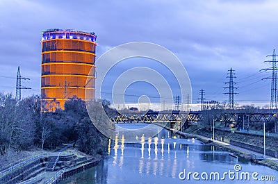 Gasometer Oberhausen Stock Photo