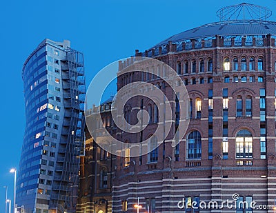 Gasometer-Vienna Stock Photo