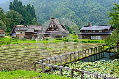 Gassho-zukuri village Stock Photo