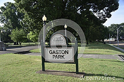 Gaston Park of the Memphis Park Commission Editorial Stock Photo