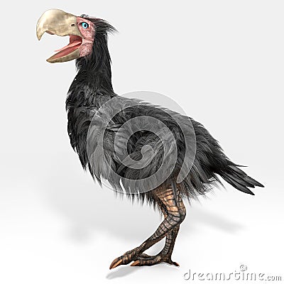 Gastornis (Terror Bird) Cartoon Illustration