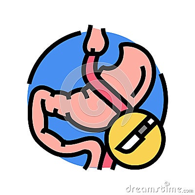 gastric bypass gastroenterologist color icon vector illustration Cartoon Illustration