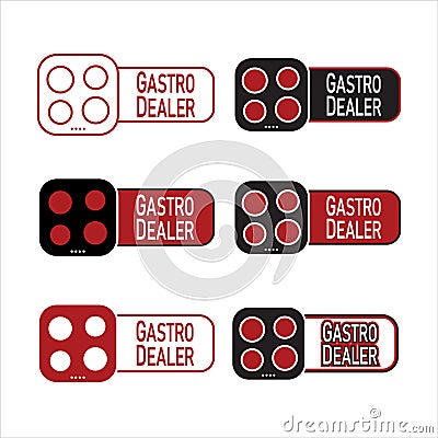 Gastro logo. Gastronomy symbol and emblem. Logotype. Logomark. Graphic design and template. Vector Illustration
