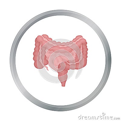 Gastrointestinal tract icon in cartoon style isolated on white background. Vector Illustration