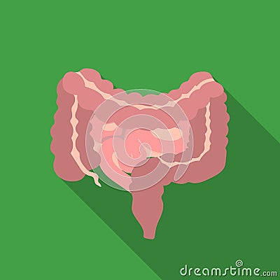 Gastrointestinal tract icon in flat style isolated on white background. Organs symbol stock vector illustration. Vector Illustration