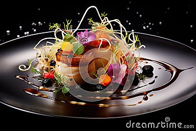 Gastronomic Artistry: Crafted Culinary Masterpieces Stock Photo
