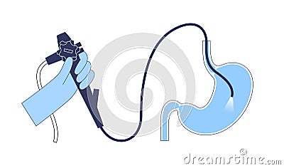 Gastroscopy endoscopy procedure Vector Illustration