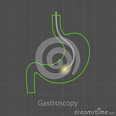 Gastroscopy Procedure Icon Vector Illustration