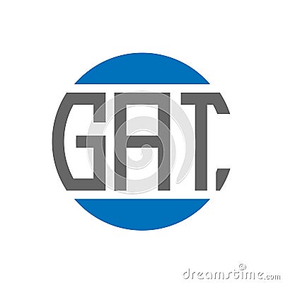 GAT letter logo design on white background. GAT creative initials circle logo concept. GAT letter design Vector Illustration