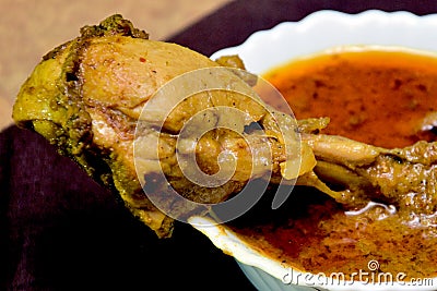Chicken sunday special gatari, leg piece. Stock Photo