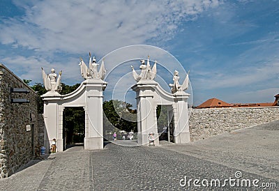 Gate of Bratislava Castle Editorial Stock Photo