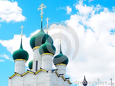 Gate Church of St. John Evangelist in Rostov Veliky was built in 1683. Monument of history and architecture looks more elegant Editorial Stock Photo