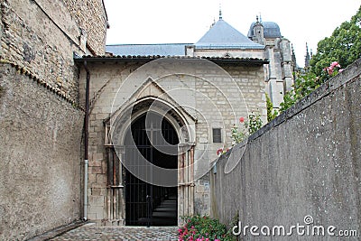 gate of the cloister of the saint-étienne cathedral in toul (france) Stock Photo