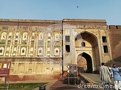 gate of lahore fort pakistan,, mugal empire, walled city Editorial Stock Photo