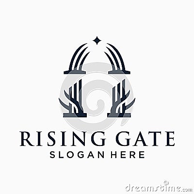 Gate logo design Vector Illustration