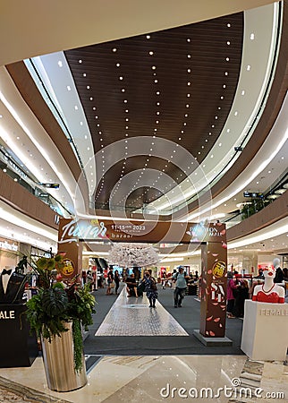 Gate Lunar bazaar fashion atrium Pakuwon Mall Surabaya Editorial Stock Photo